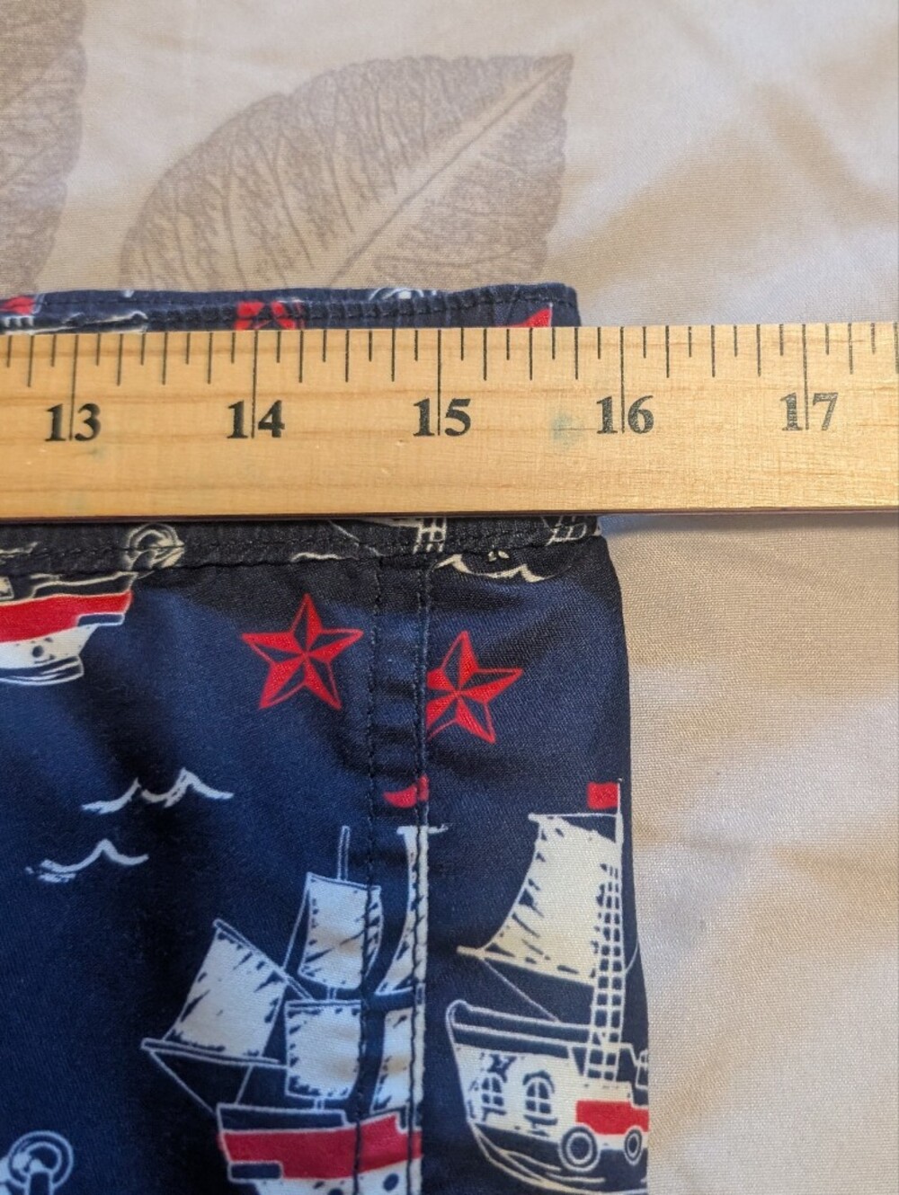 Hatley Men’s Nautical Swim Trunks Medium Blue AHOY Sailboat Lighthouse Board - Picture 6 of 11